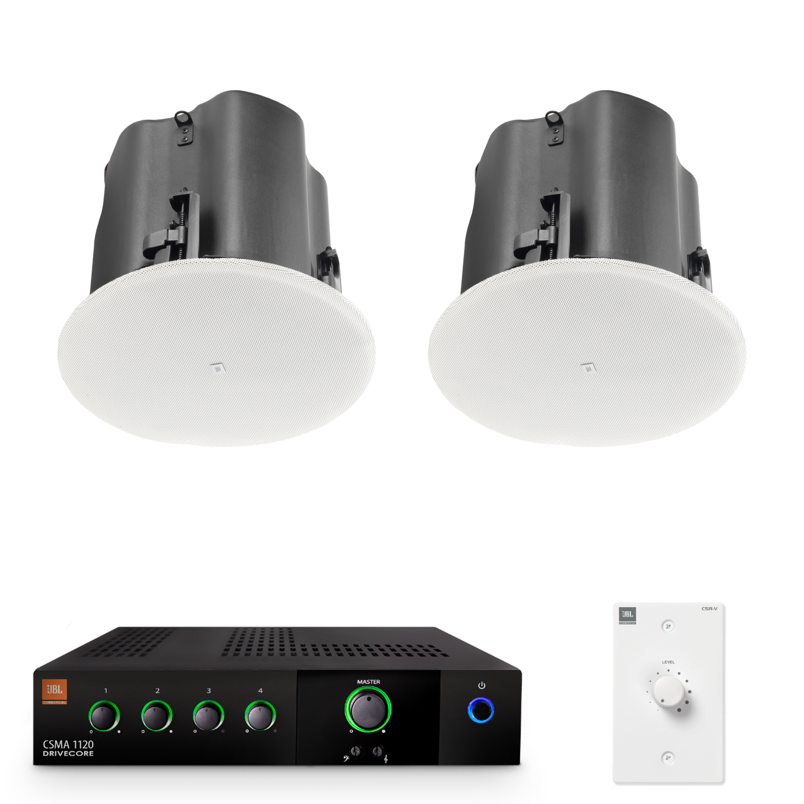JBL Small Commercial Space Sound Bundle (White)