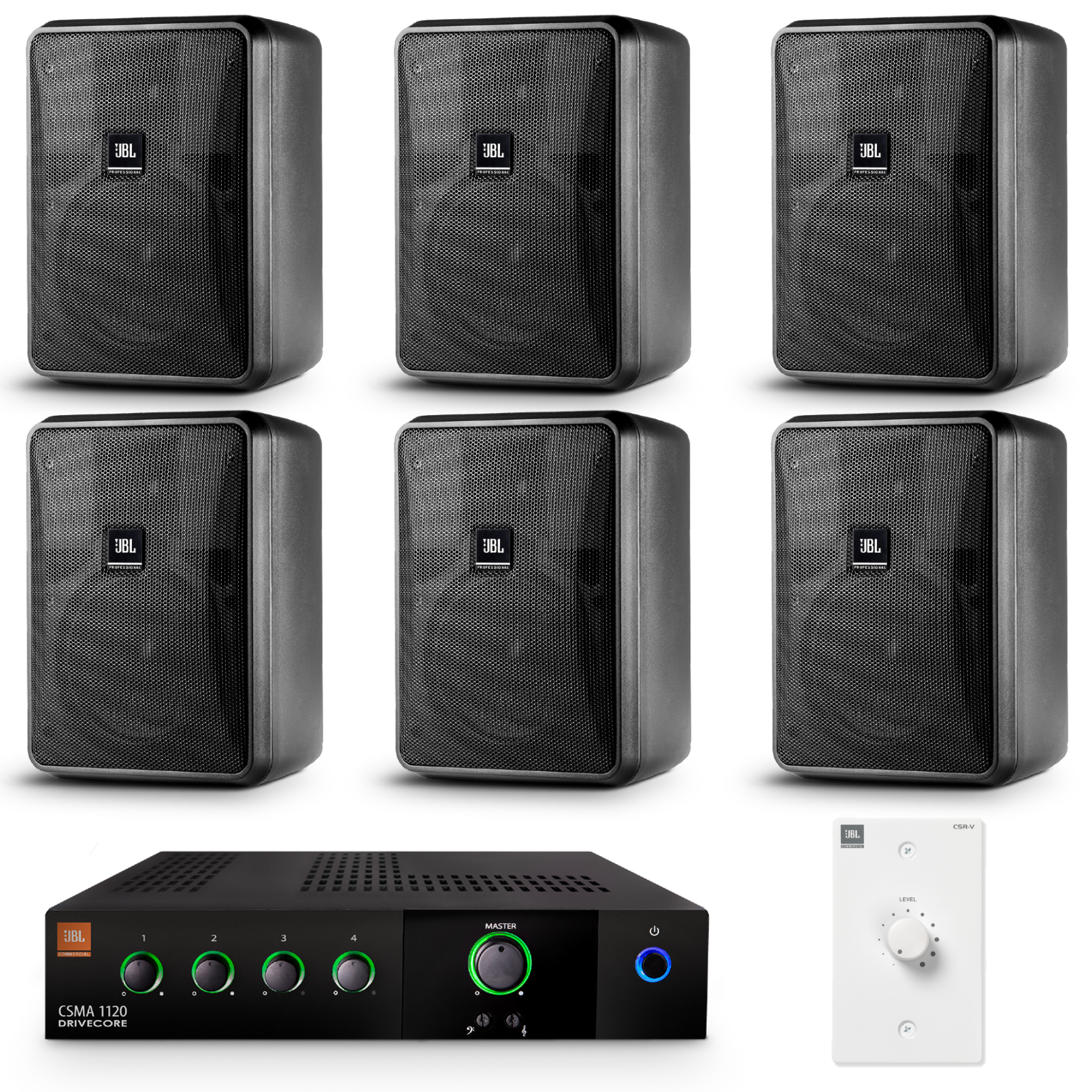 JBL Medium Commercial Space Sound Bundle (Black)