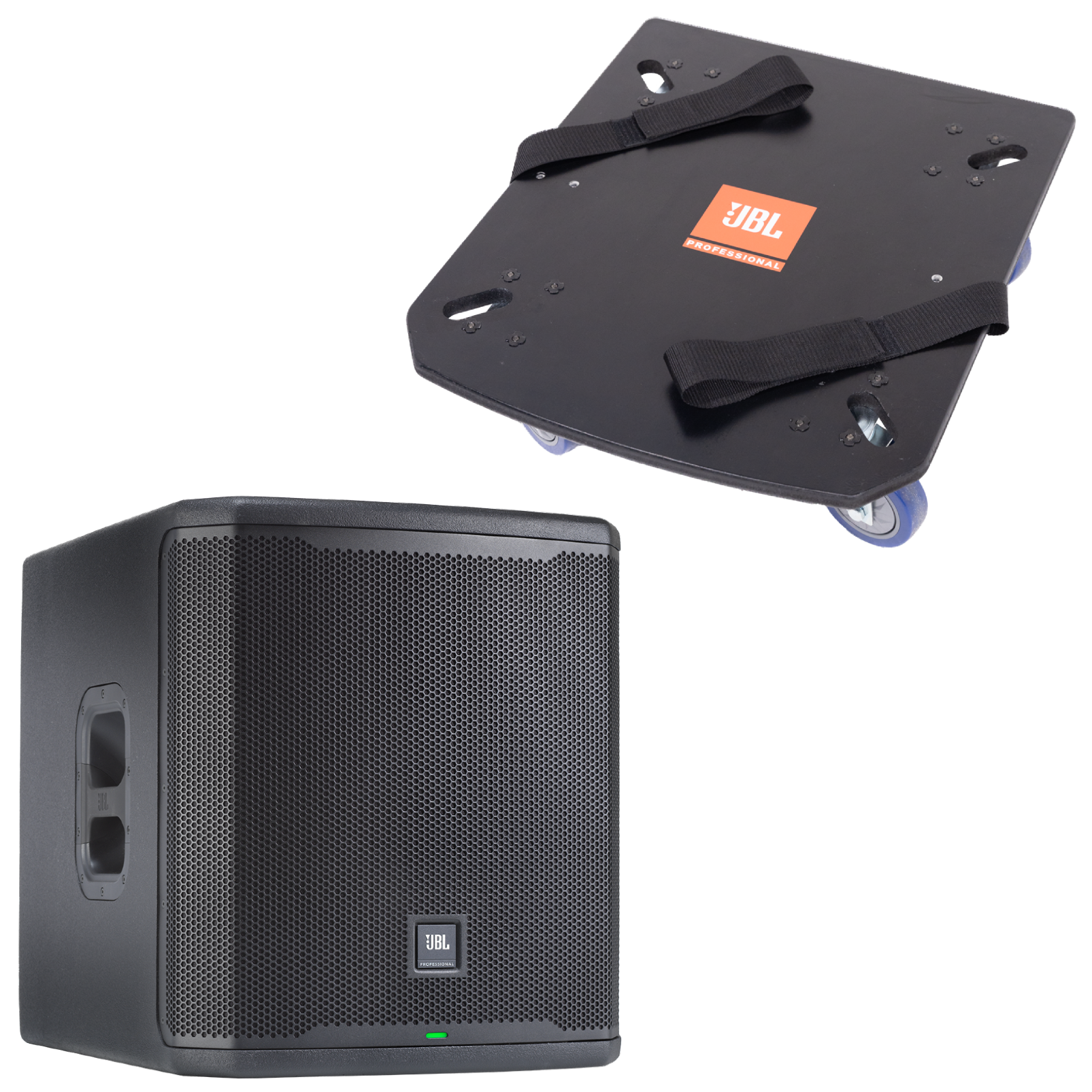 JBL PRX915XLF + Caster Board Bundle