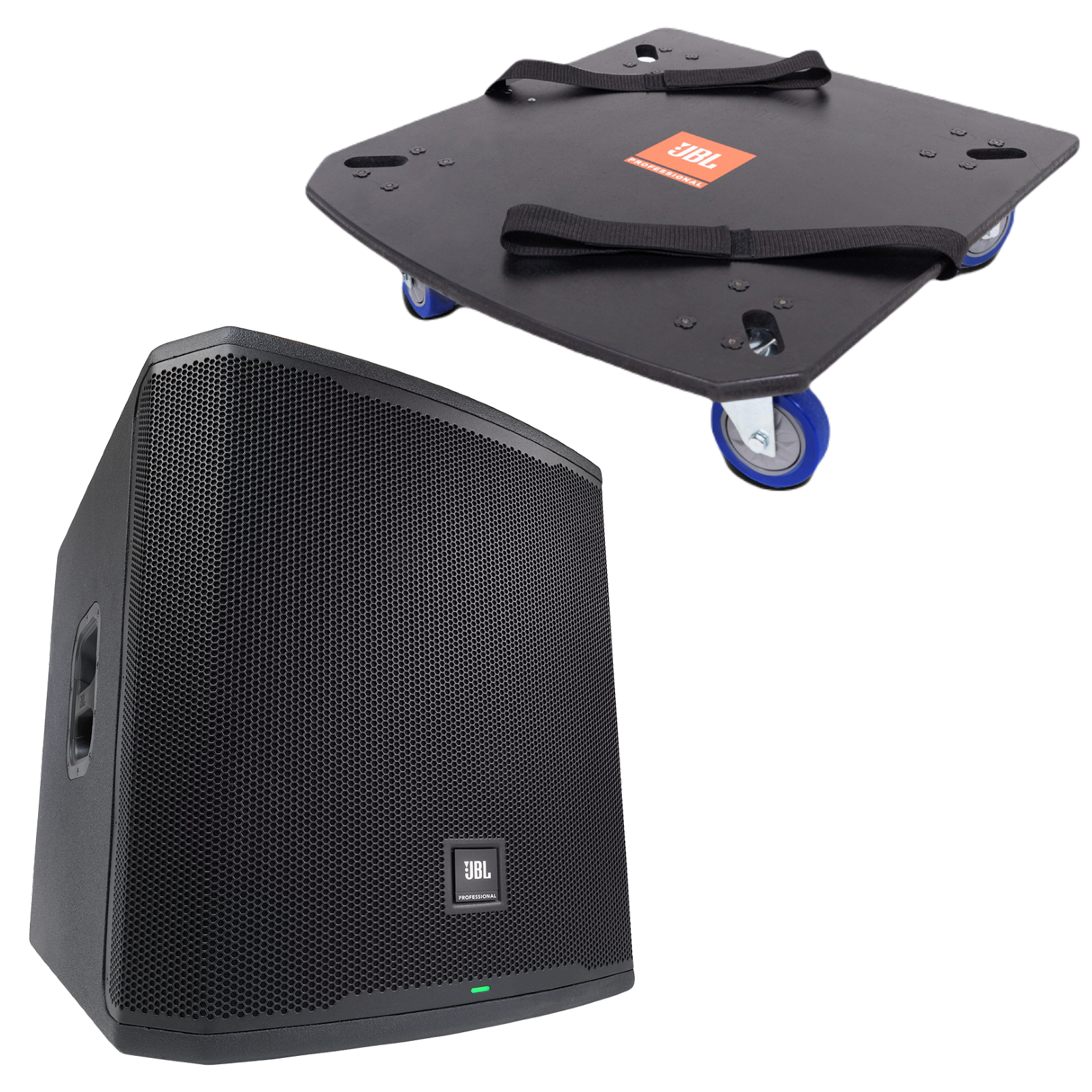 JBL PRX918XLF + Caster Board Bundle